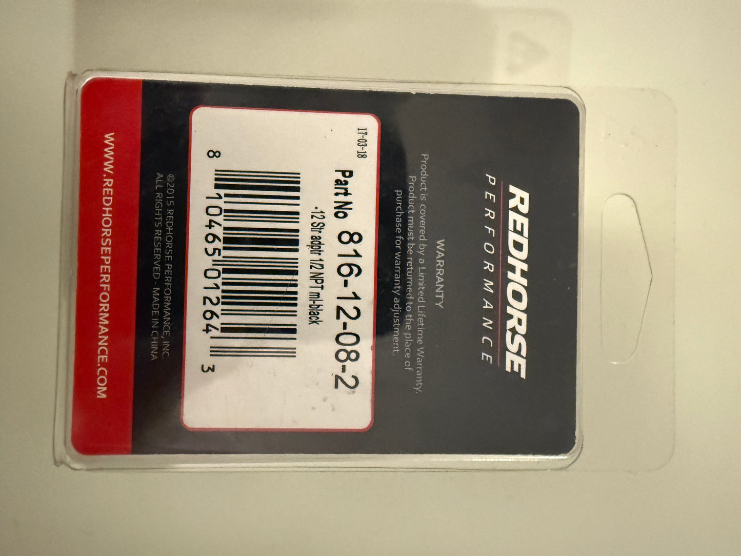 Red Horse -12AN to 1/2 Inch NPT