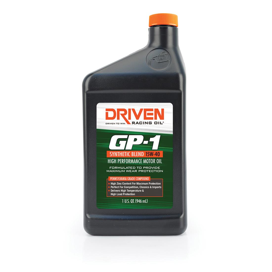 Driven Racing Oil GP-1 SYNTHETIC BLEND 15W-40 QUART