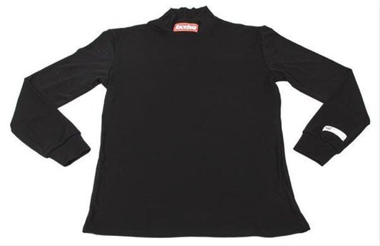 RaceQuip SFI 3.3 Fire Retardant Underwear Shirts, SFI 3.3, Long Sleeve, Nomex, Black, Men's X-Large