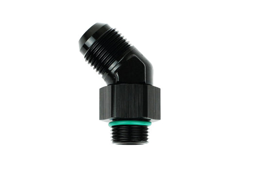 45-Degree Swivel O-Ring Boss to AN Male Flare Adapter Fitting