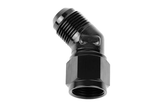 AN 45-Degree Low-Profile Female to Male Adapter Fitting