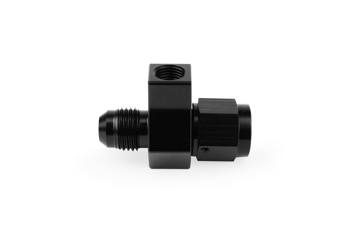 AN Male Flare to AN Female w/ Dual NPT Female Sensor Ports