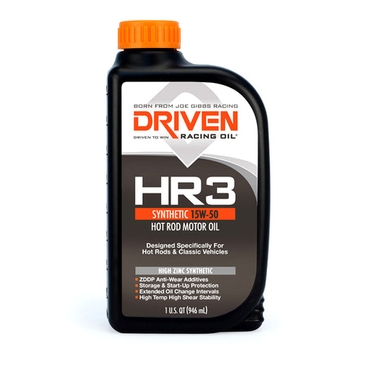 Driven Racing Oil HR3 HIGH ZINC SYNTHETIC 15W-50 QUART