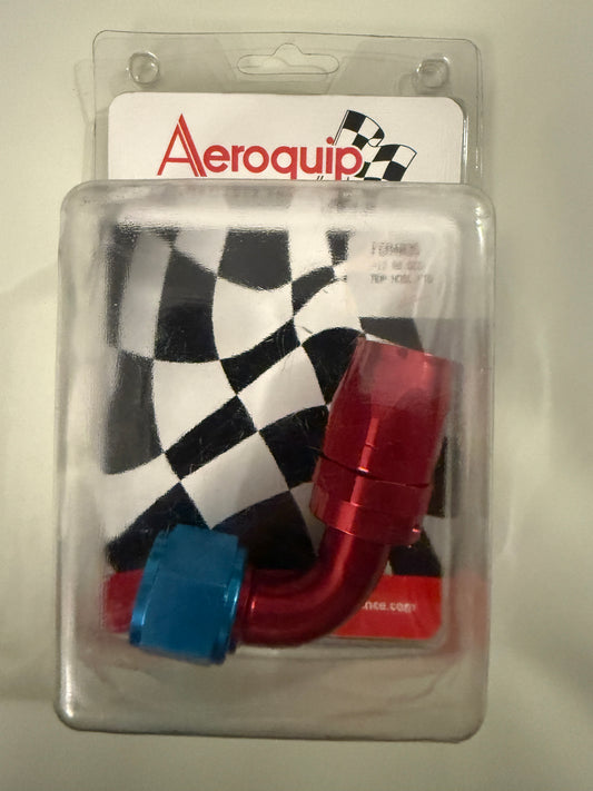 Aeroquip - -12AN 90° Hose End Blue and Red