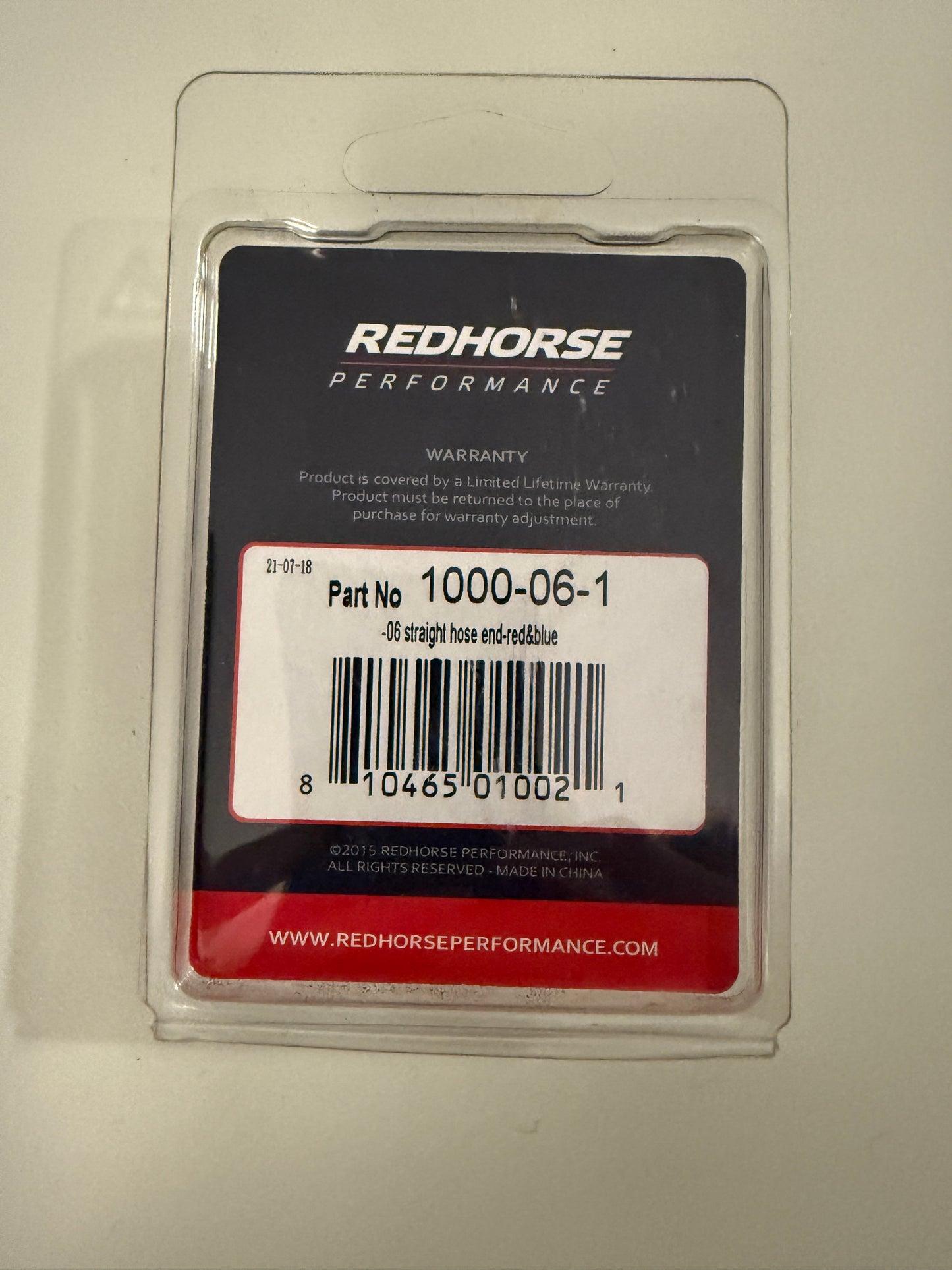 RedHorse -6AN Straight Hose End