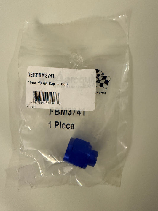 -8AN Aluminum Cap Blue