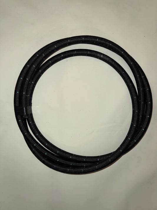 Russell -8AN Black Nylon Hose With Blue Tracer