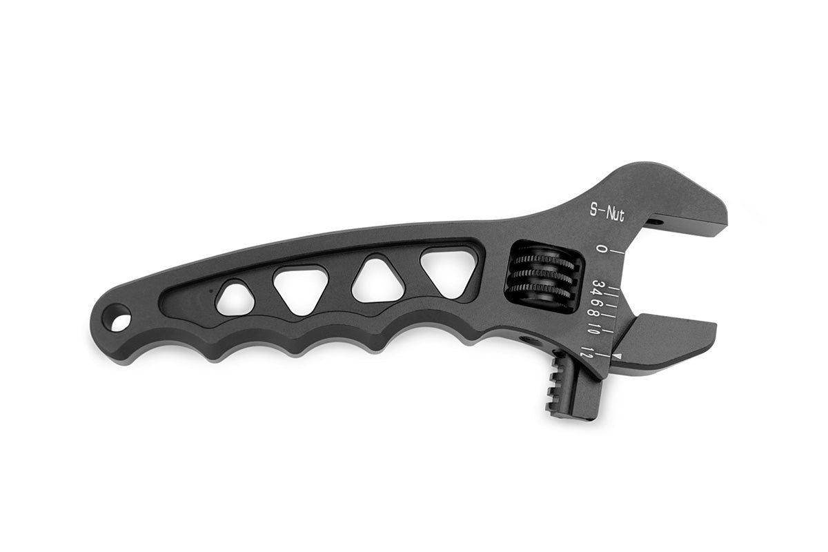 RaceFlux Anodized Aluminum Adjustable AN Wrench, -3AN to -12AN