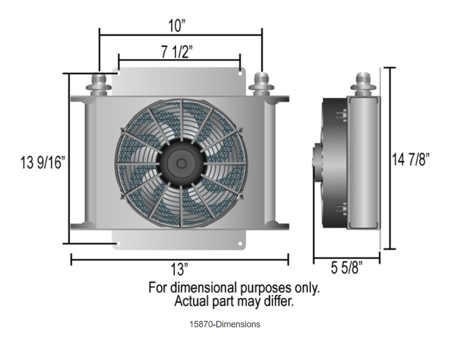 Derale Hyper-Cool Remote Fluid Cooler Assemblies 15870
