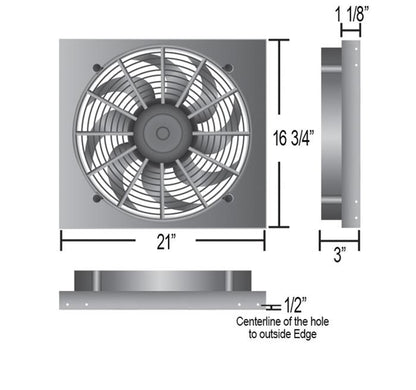 Derale High-Output Single RAD Fan and Shroud Kits 16823