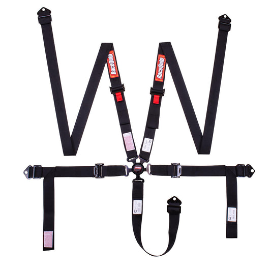 RaceQuip Small Buckle Latch & Link Pro 5-Point Ratchet HANS/HNR Auto Racing Harnesses 841001RQP